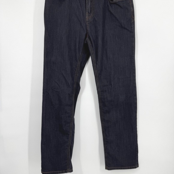 Prana Slim Fit Bridger Jeans Mens 35x32 Dark Wash Blue Organic Cotton M4BD32315 - Picture 2 of 10